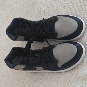 Nike Kids Black and Silver High-Top Sneakers